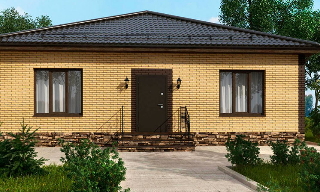 Проекты одноэтажных домов из кирпича | Строй-Квр - Ковров от 3691 рублей